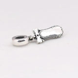 Silver Ballet Shoes Charm for Women Bracelet Bangle