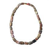 Pink Opal Stone Beads Faceted Cylinder Spacer Beads