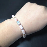 Pink Opal Stone Beads Faceted Cylinder Spacer Beads