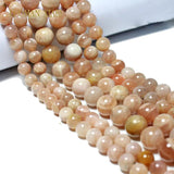 Natural Sunstone Round Gem Stone Loose Beads 6/8/10MM 15''