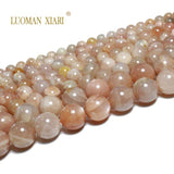 Natural Sunstone Round Gem Stone Loose Beads 6/8/10MM 15''