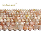 Natural Sunstone Round Gem Stone Loose Beads 6/8/10MM 15''