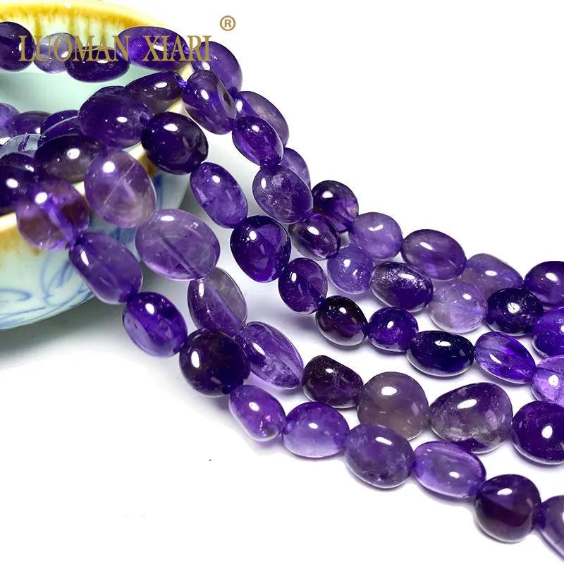 Amethyst 8-10mm Irregular Stone Beads for Jewelry Making
