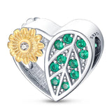 925 Sterling Silver Sunflower Beaded Bracelet DIY Jewelry