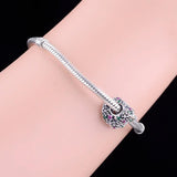 925 Silver Snowflake Cherry Christmas Beads for Bracelet Making