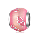 925 Silver Seahorse Dog Pink Love Pendant Charms for Bracelets