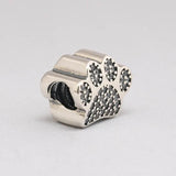 S925 Silver Paw Prints Charm for DIY Jewelry