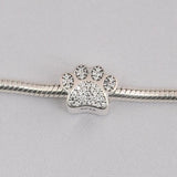 S925 Silver Paw Prints Charm for DIY Jewelry