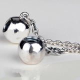 Ball Lock Safety Chain Beads 925 Sterling Silver Charm Bracelet