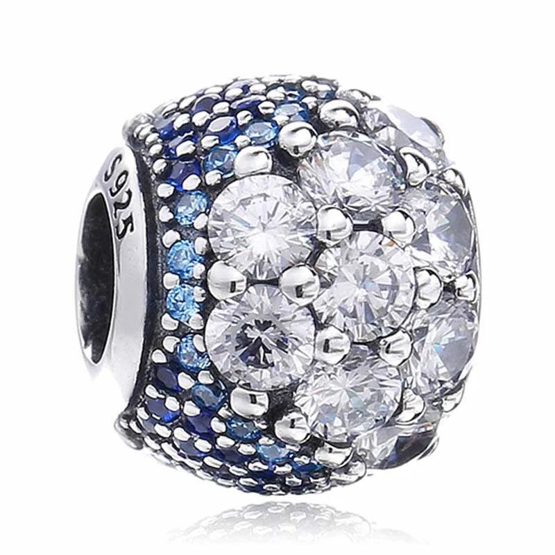 Enchanted Pavu00e9 Crystal Bead Charm Bracelet Bangle