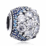 Enchanted Pavu00e9 Crystal Bead Charm Bracelet Bangle