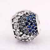 Enchanted Pavu00e9 Crystal Bead Charm Bracelet Bangle