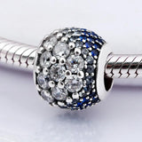 Enchanted Pavu00e9 Crystal Bead Charm Bracelet Bangle