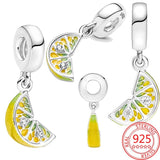 925 Sterling Silver Seed Strawberry Charms Fits Moment Bracelet Necklace DIY