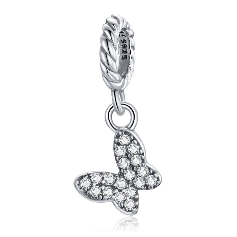 925 Silver Insects Bee Butterfly Charms Pendant For Bracelets DIY