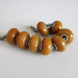 925 Silver Beads Charm Natural Stone Round Faceted Quartz Beads