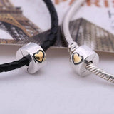 925 Silver Heart Lock Clip for Charms Bracelets DIY