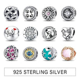 Silver 925 Round Beads Charms for Jewelry Making Women Gift