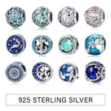 Silver 925 Round Beads Charms for Jewelry Making Women Gift