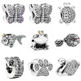 Sterling Silver Ocean Animal Charm Fit Europe Bracelet