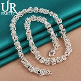 925 Sterling Silver 7mm Circle Chain Necklace 18 Inch Chain