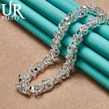 925 Sterling Silver 7mm Circle Chain Necklace 18 Inch Chain