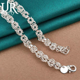 925 Sterling Silver 7mm Circle Chain Necklace 18 Inch Chain