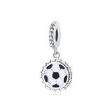 925 Silver Soccer Basketball Hockey Pendant Charms for Bracelets