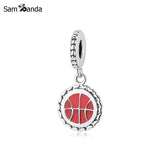 925 Silver Soccer Basketball Hockey Pendant Charms for Bracelets