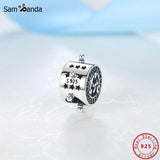 925 Silver Pirate Rudder CZ Charm for Bracelets DIY Jewelry