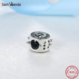 925 Silver Pirate Rudder CZ Charm for Bracelets DIY Jewelry