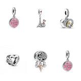 Sterling Silver S925 Bracelet with Silver String Beads DIY Pendant