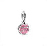 Sterling Silver S925 Bracelet with Silver String Beads DIY Pendant