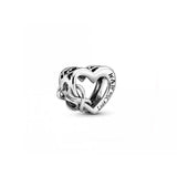 Sterling Silver S925 Bracelet with Silver String Beads DIY Pendant