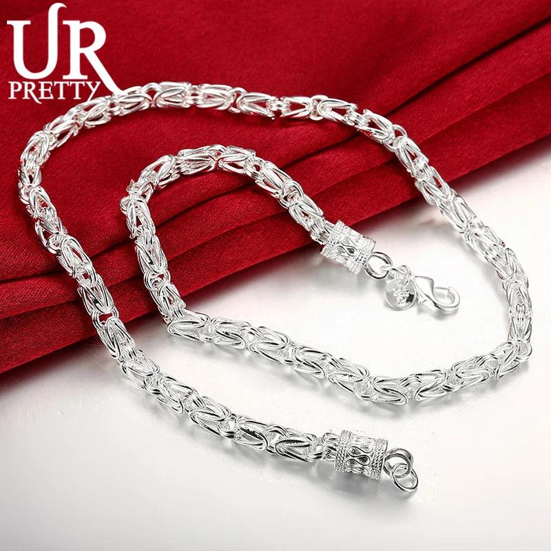925 Silver 20 Inch 5mm Faucet Chain Necklace Wedding Engagement Party