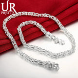 925 Silver 20 Inch 5mm Faucet Chain Necklace Wedding Engagement Party