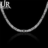925 Silver 20 Inch 5mm Faucet Chain Necklace Wedding Engagement Party