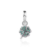 S925 Silver Pendant Charm Ocean Beach Sparkling Beads