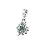 S925 Silver Pendant Charm Ocean Beach Sparkling Beads