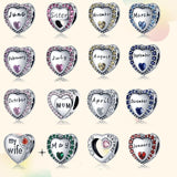 S925 Sterling Silver Heart Beaded Amulet Bracelet