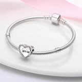 S925 Sterling Silver Heart Beaded Amulet Bracelet