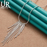 925 Silver Snake Chains Necklace For Party Wedding Charm Jewelry