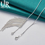 925 Silver Snake Chains Necklace For Party Wedding Charm Jewelry
