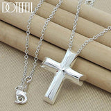 925 Silver Cross Pendant Necklace 18-30 Inch Chain for Wedding Engagement