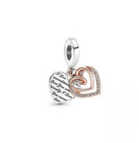 Heart Padlock Pan Bracelet 925 Silver Charm Pendant Jewelry Gift