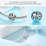 925 Silver Charm Bead Travel Plane Camera Eiffel Tower Balloon Bracelet DIY