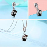 925 Silver Charm Bead Travel Plane Camera Eiffel Tower Balloon Bracelet DIY
