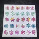 Colorful Fluorite Snowflake Charms Beads for DIY Jewelry - Yellow Green