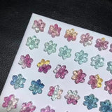 Colorful Fluorite Snowflake Charms Beads for DIY Jewelry - Yellow Green