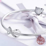 Infinity Love Charms 925 Sterling Silver Necklace Pendant Jewelry DIY